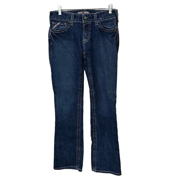 Ariat FR Jeans Womens 28R Mid Rise Boot Flame Resistant Western‎ Work Denim - Picture 1 of 9